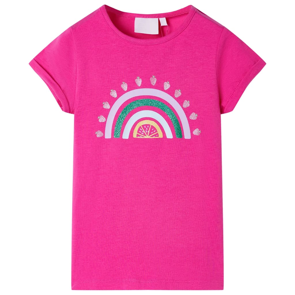 VidaXL børneskjorte 128 mørk pink