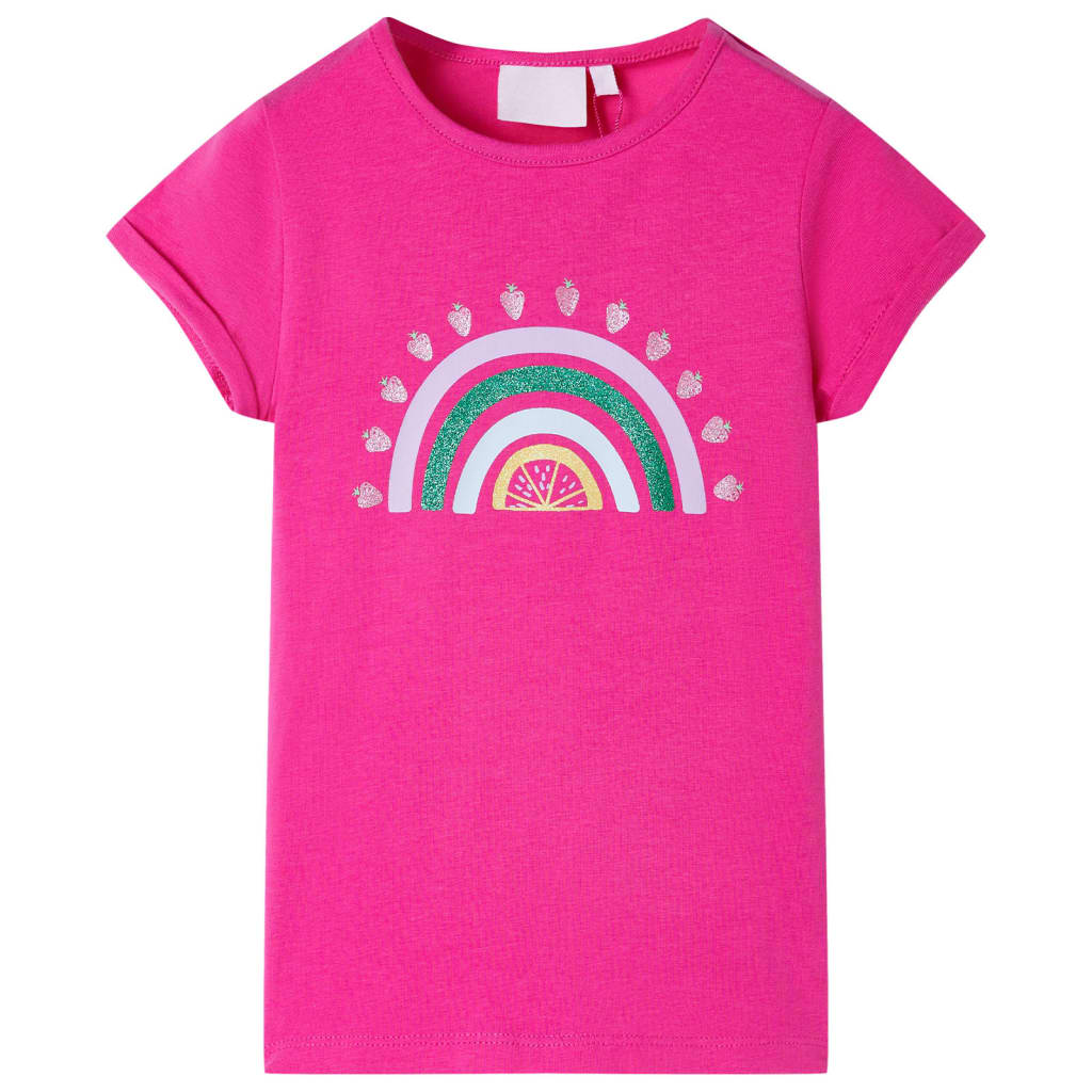 Vidaxl Børns skjorte 140 mørk pink