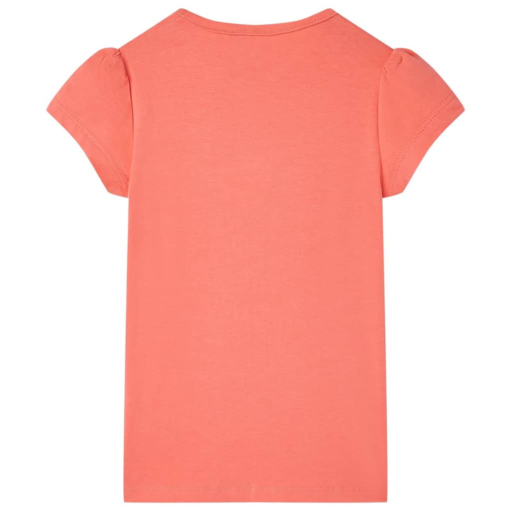 Vidaxl børneshirt 104 koralfarvet