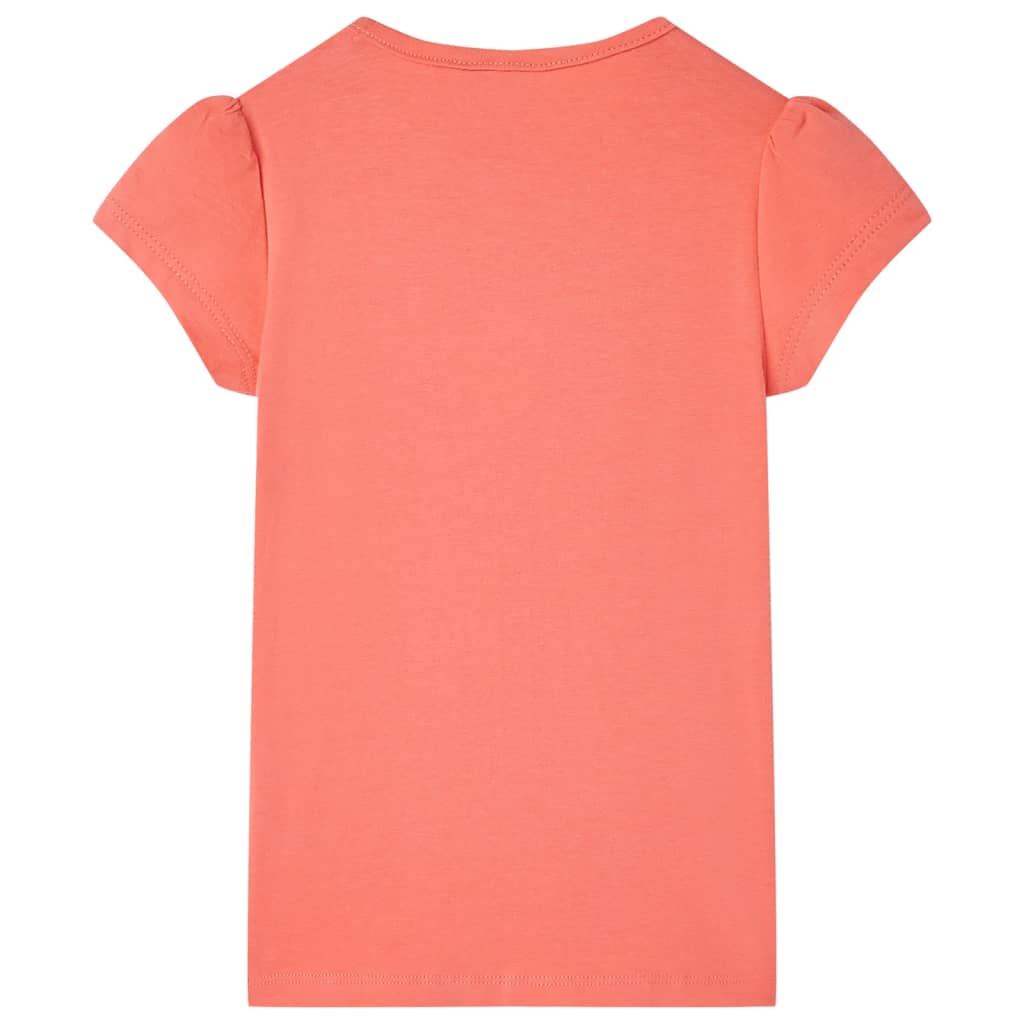 Vidaxl børneshirt 128 koralfarvet