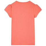 Vidaxl børneshirt 128 koralfarvet