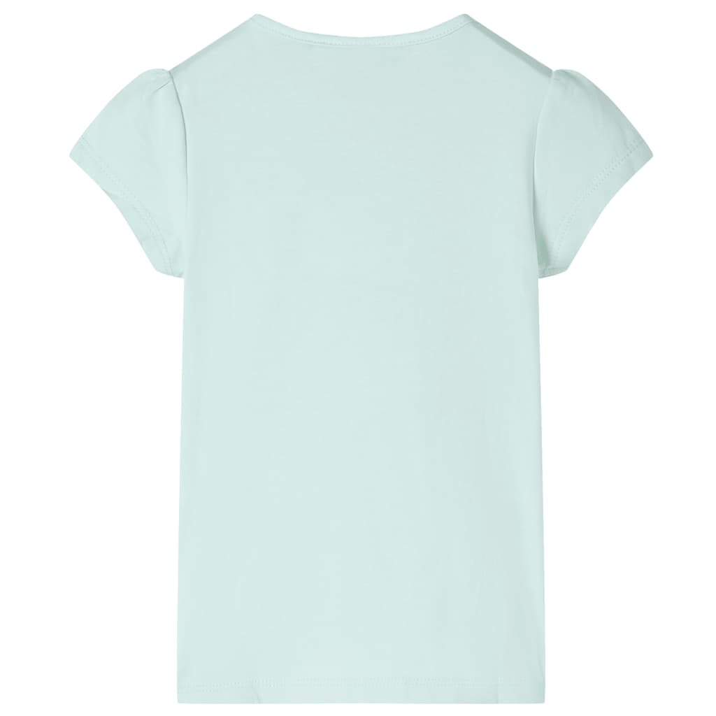 Vidaxl børneshirt med hætteærmer 104 Let myntefarve