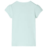 Vidaxl børneshirt med hætteærmer 104 Let myntefarve