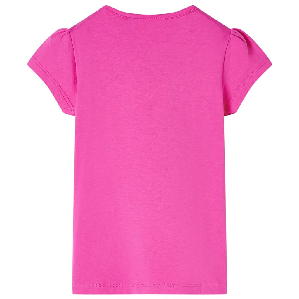VidaXL børneskjorte med hueærmer 116 mørk pink