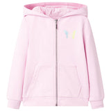 VidaXL børne cardigan med hætte 116 lys pink