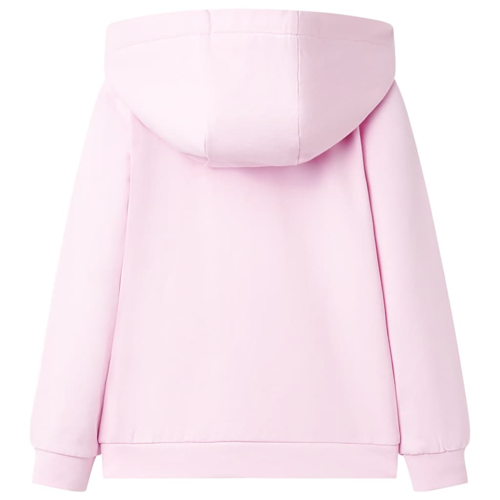 Vidaxl børne cardigan med hætte 128 lyserosa
