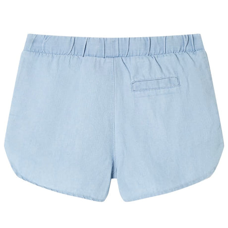 VidaXL børneshorts 128 blød denimblå