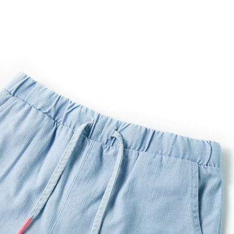 VidaXL børneshorts 128 blød denimblå