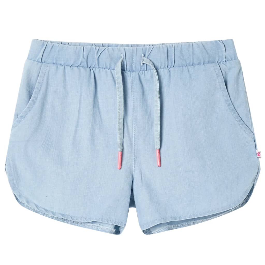 VidaXL børneshorts 140 blød denimblå