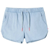 VidaXL børneshorts 140 blød denimblå