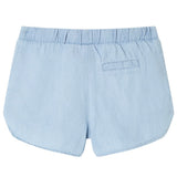 VidaXL børneshorts 140 blød denimblå