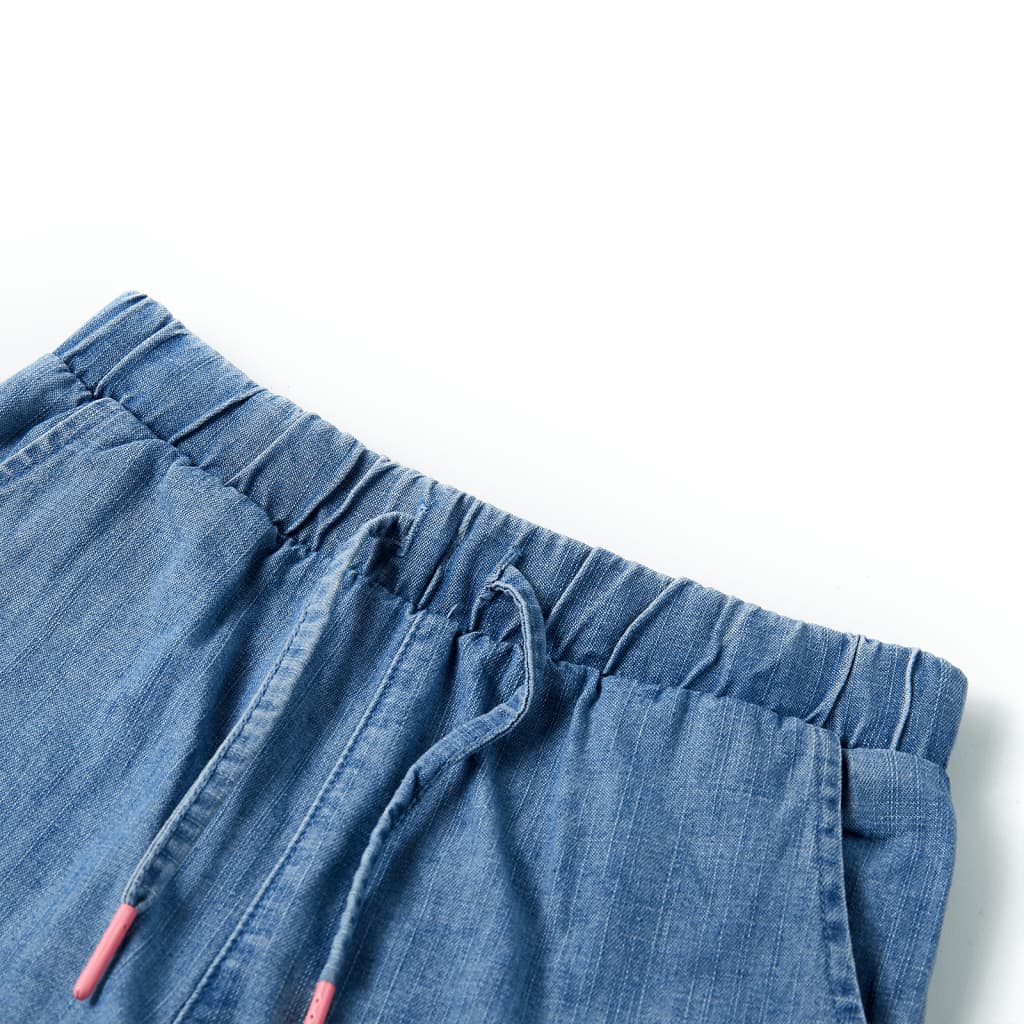 VidaXL børneshorts 140 denimblå