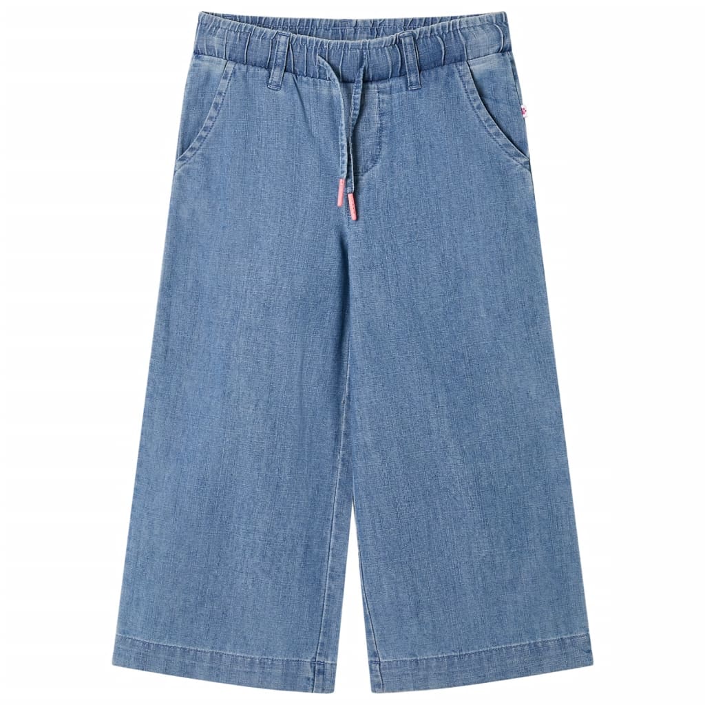 Vidaxl Børnebukser 128 denimblå