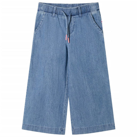 Vidaxl Børnebukser 128 denimblå