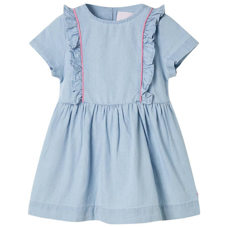Vidaxl Børnekjole med Ruffles 116 Soft Blue