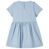 Vidaxl Børnekjole med Ruffles 116 Soft Blue