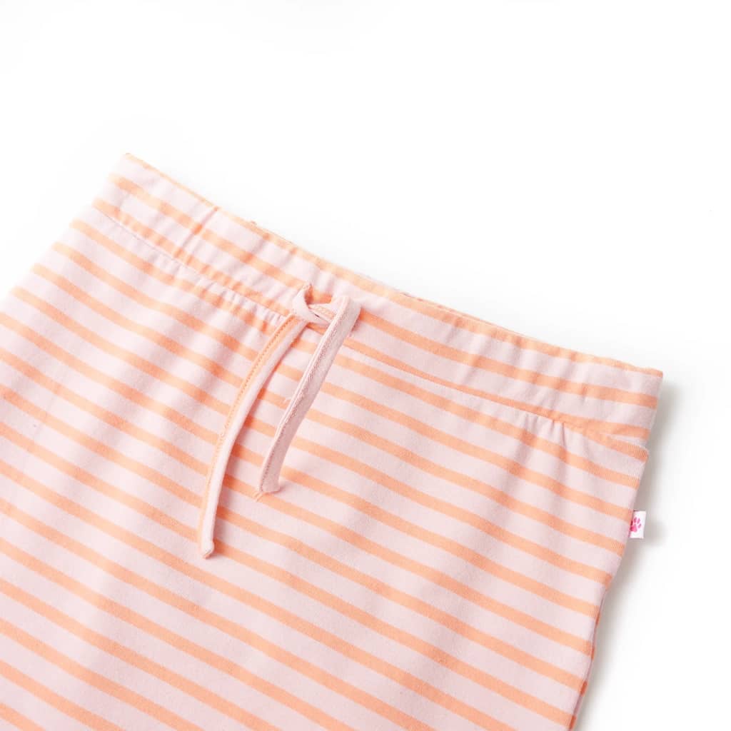 VidaXL børneskørt lige med striber 128 pink