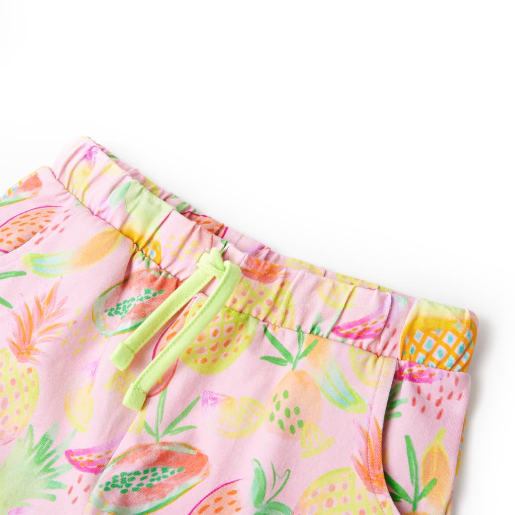 VidaXL børneshorts med snøre 104 blød pink