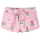 Vidaxl Børns shorts med Drawstring 140 lyserosa