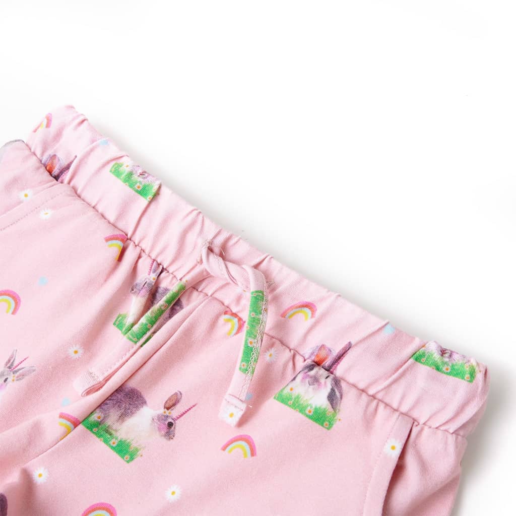 Vidaxl Børns shorts med Drawstring 140 lyserosa