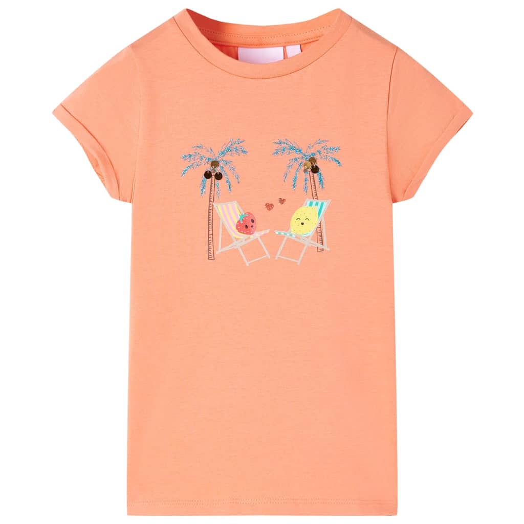 Vidaxl kindershirt 128 perzikkleurig
