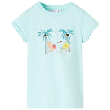 Vidaxl kindershirt 128 lichtzeeblauw