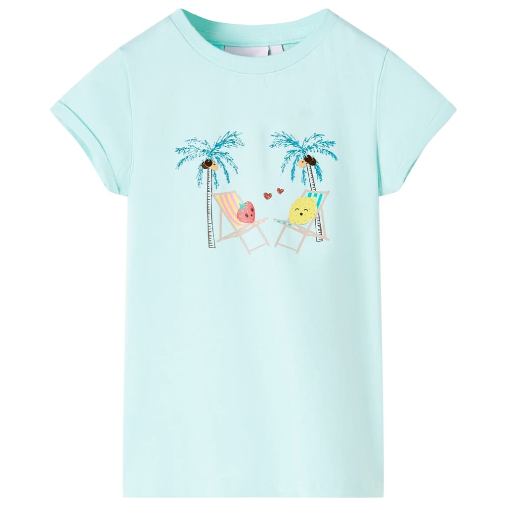 Vidaxl kindershirt 140 lichtzeeblauw