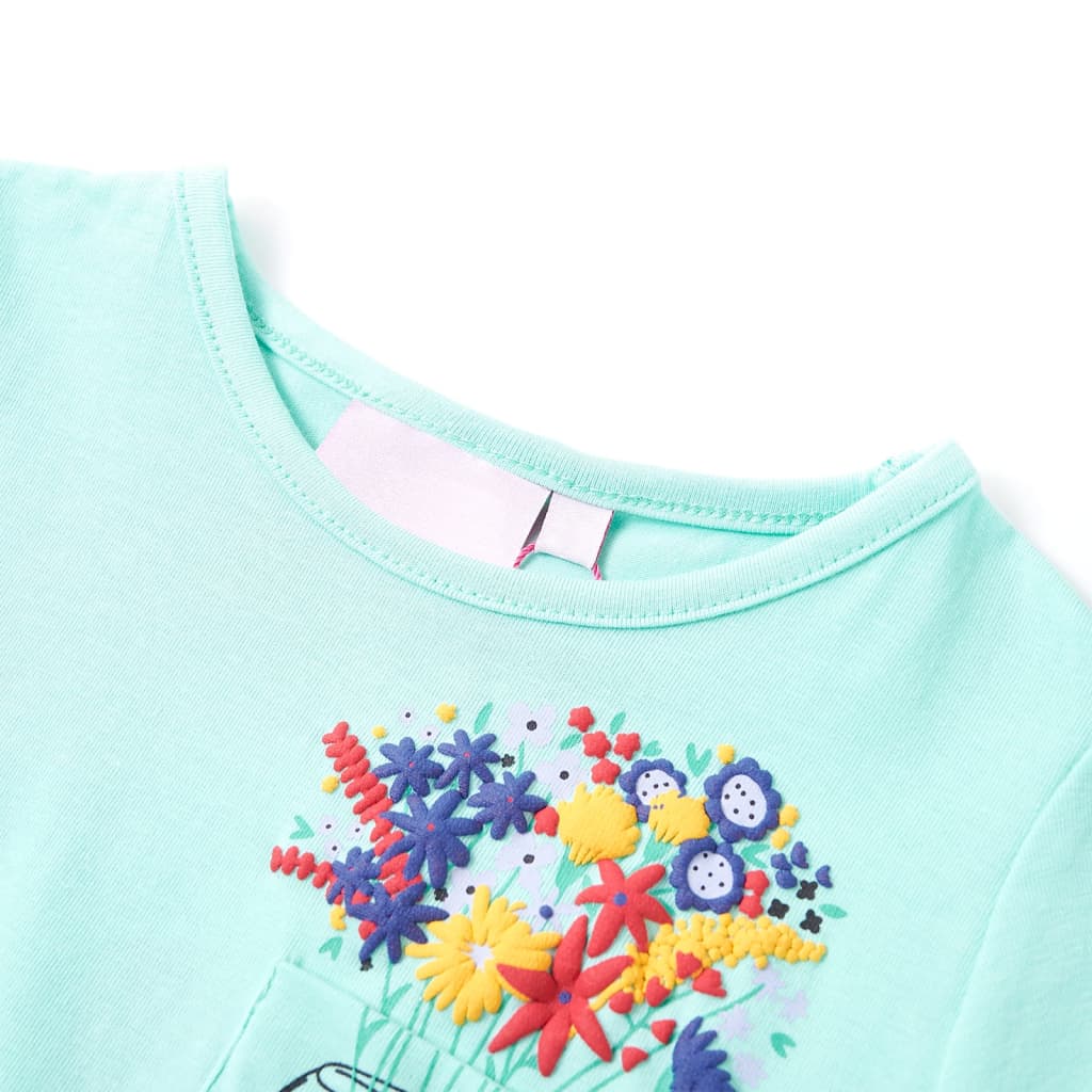 Vidaxl kindershirt 128 lichtmint