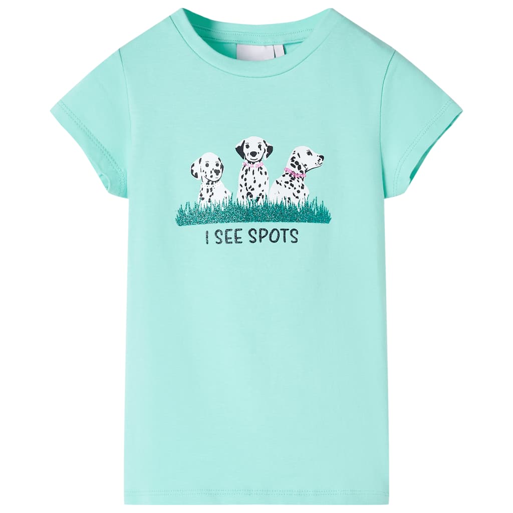Vidaxl kindershirt 116 lichtmint