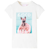 Vidaxl børneshirt 128 ECRU