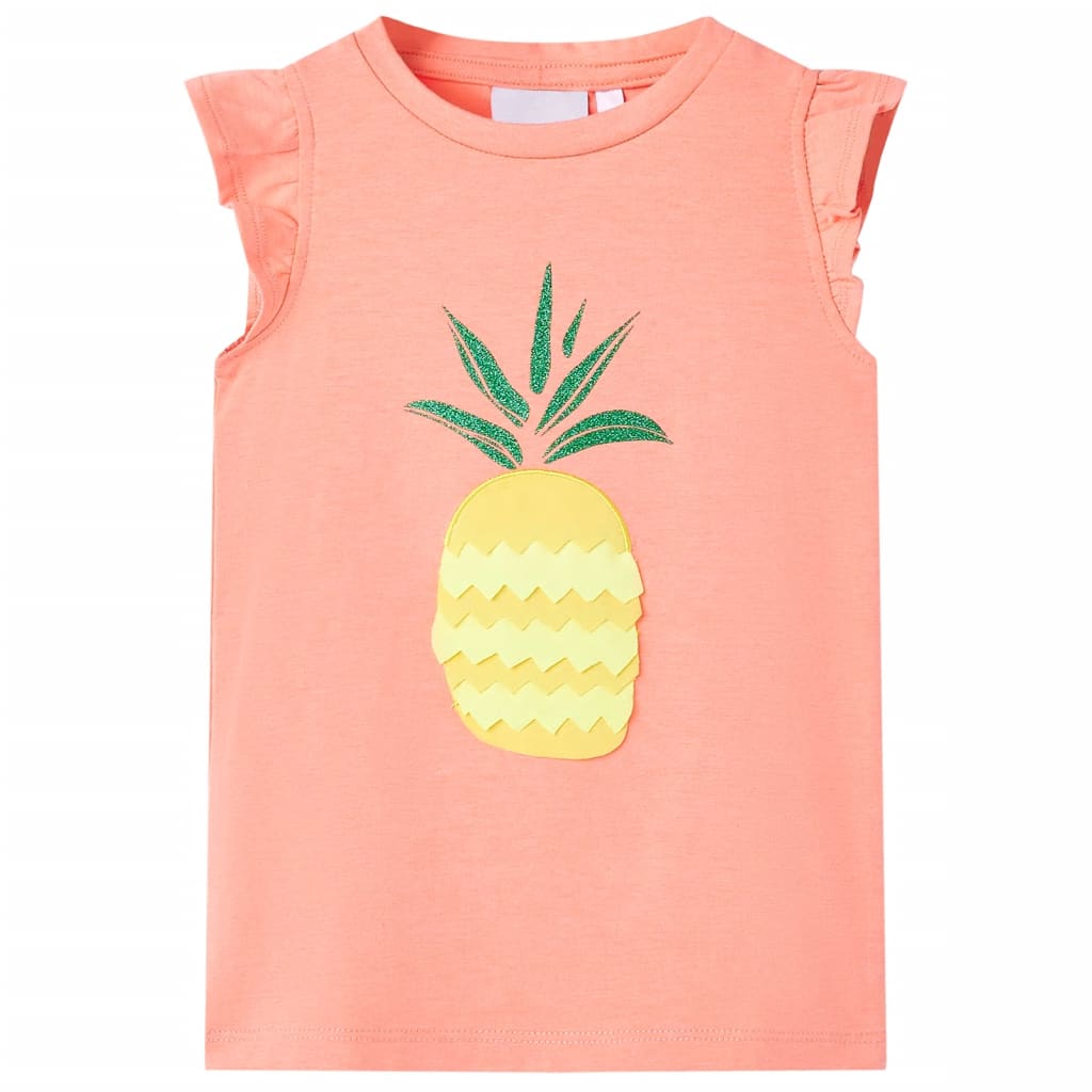 Vidaxl børneshirt 104 Neon Coral
