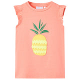 Vidaxl børneshirt 140 Neon Coral