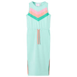 Vidaxl Børnekjole med Drawstring 104 Light Mint