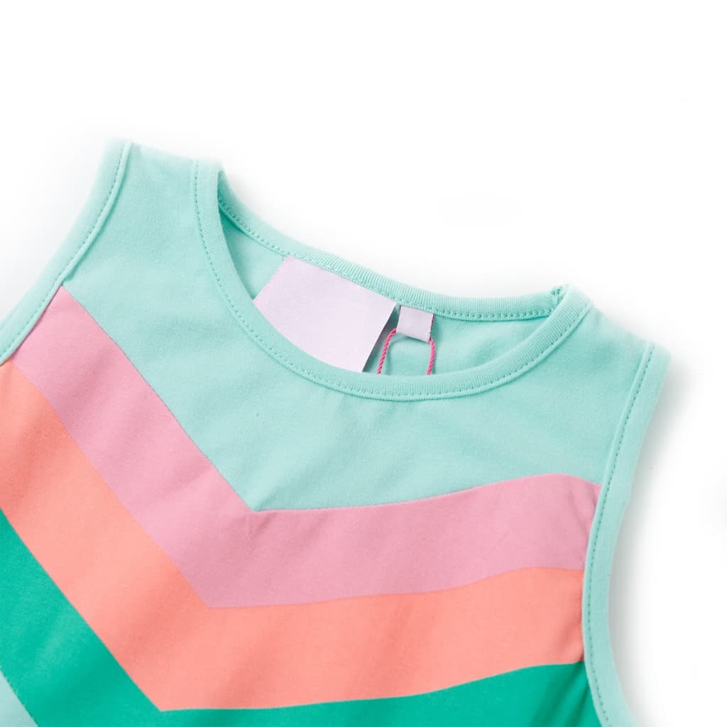 Vidaxl Børnekjole med Drawstring 140 Light Mint