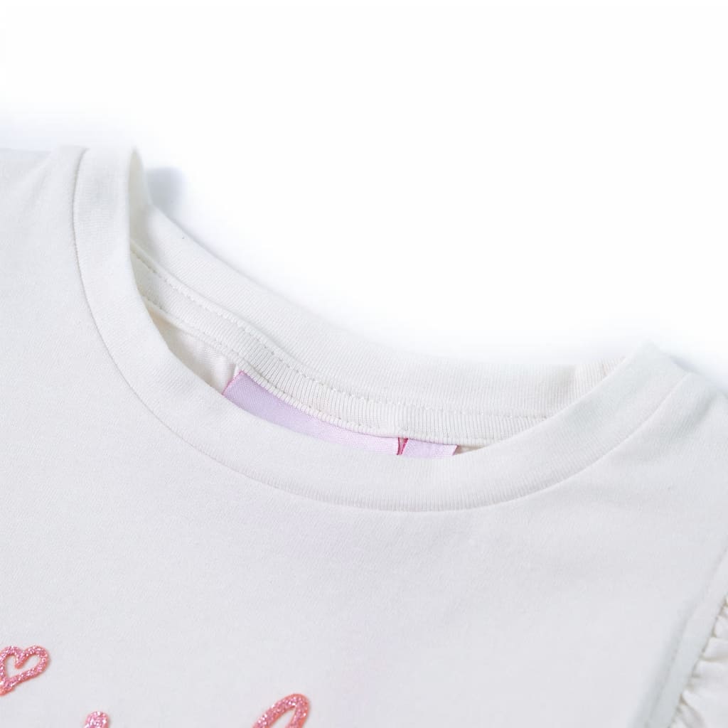 Vidaxl børnestrøje med ruffles på ærmerne 92 ECRU