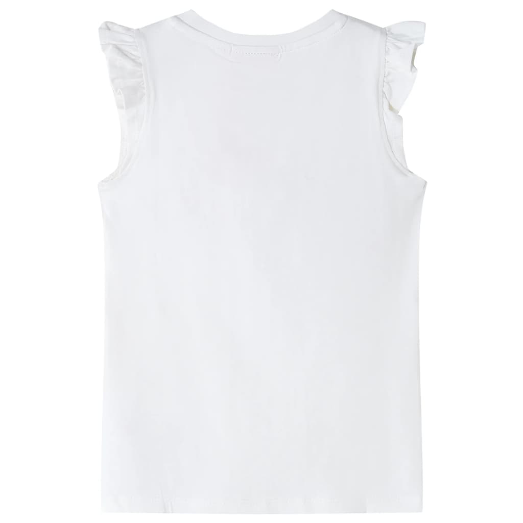 Vidaxl børnestrøje med flæser på ærmerne 128 ECRU