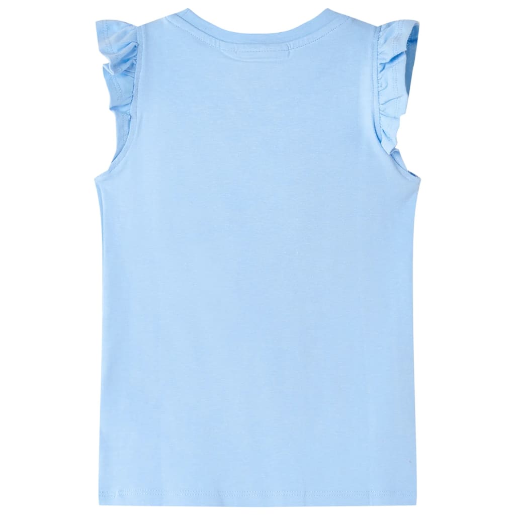 Vidaxl børnestrøje med flæser på ærmerne 92 lyseblå