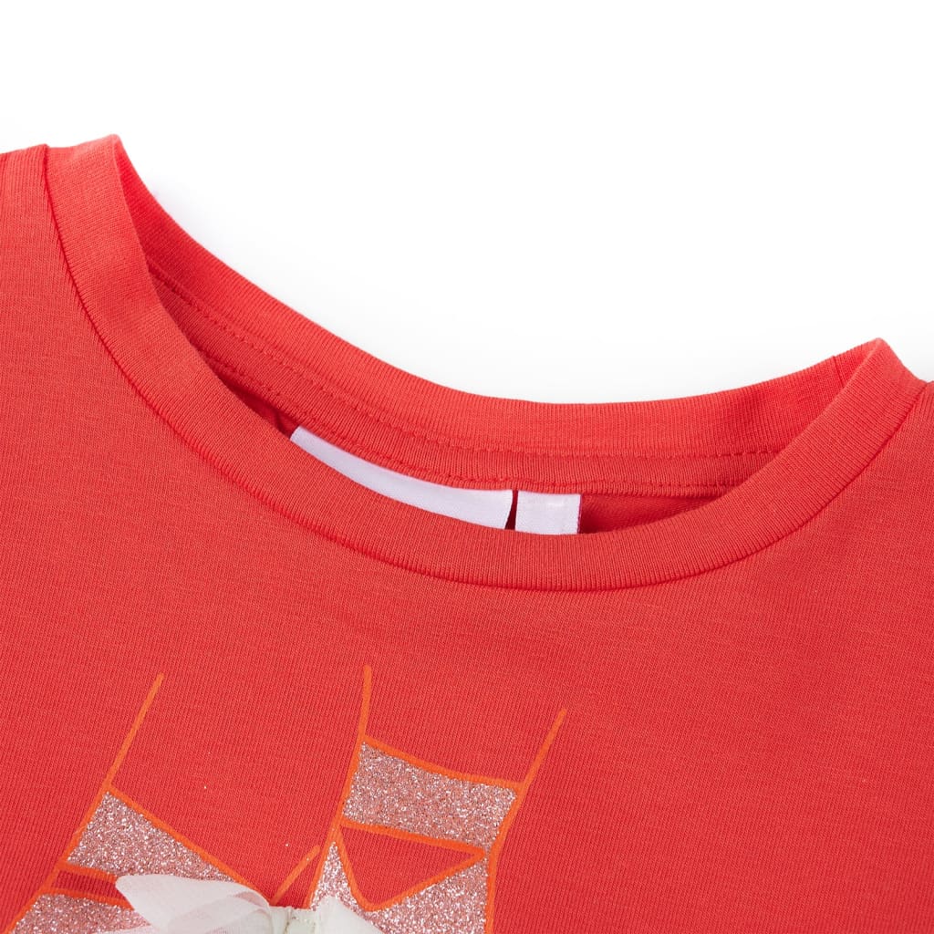 Vidaxl børneshirt 140 rød