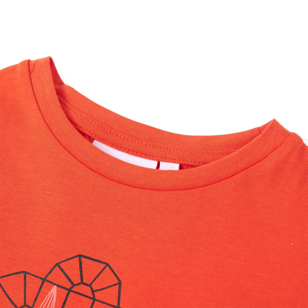 Vidaxl børneshirt 116 mørk orange