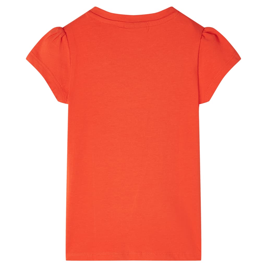 Vidaxl børneshirt 140 mørk orange