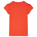 Vidaxl børneshirt 140 mørk orange