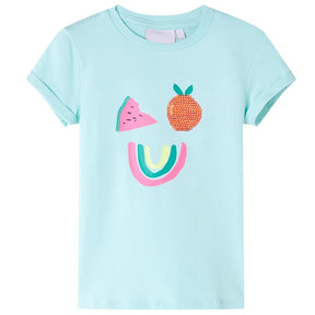 Vidaxl børneshirt 104 Light Sea Blue