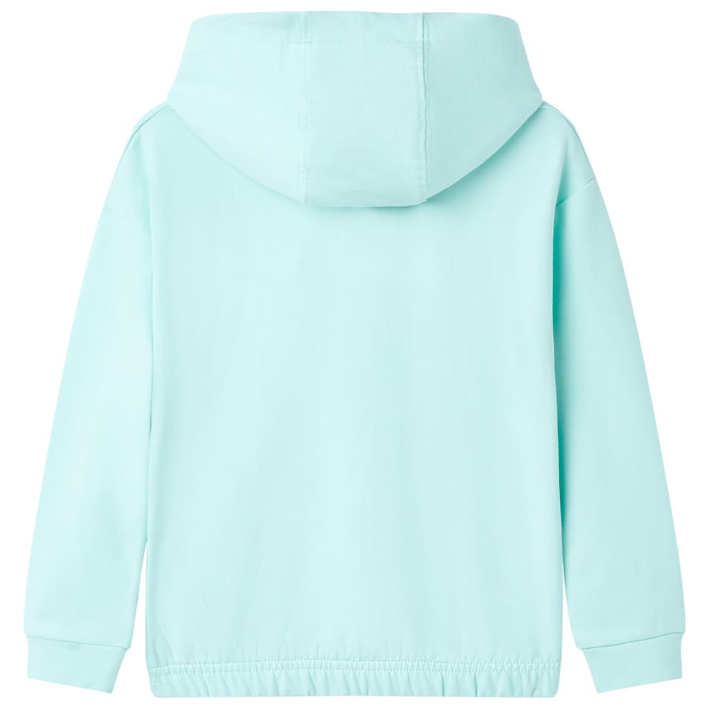 Vidaxl børne cardigan med hætte 92 let havblå