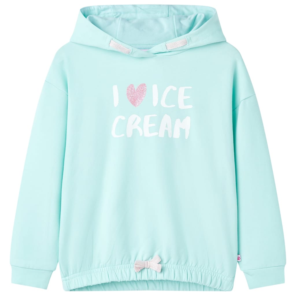 Vidaxl Børns sweater med hætte 116 Light Sea Blue