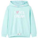 Vidaxl Børns sweater med hætte 116 Light Sea Blue