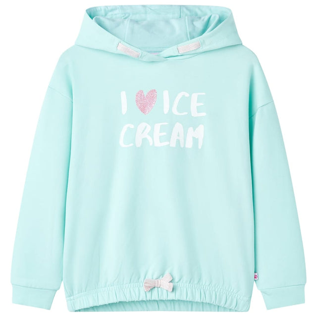 Vidaxl Børns sweater med hætte 116 Light Sea Blue