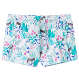 Vidaxl Børnehorts med Drawstring 92 Ecru og Dark Mint