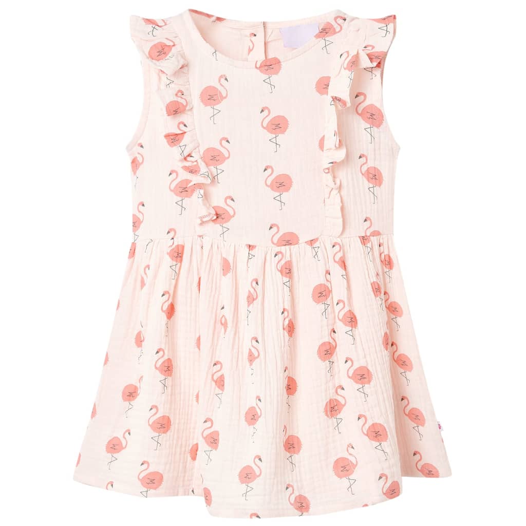 Vidaxl Børnekjole med Ruffles 116 Soft Pink
