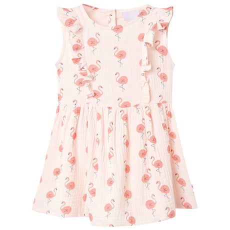 Vidaxl Børnekjole med Ruffles 116 Soft Pink