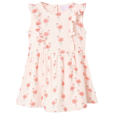 Vidaxl Børnekjole med Ruffles 140 Soft Pink